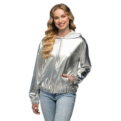 Jacke Rave im Metallic Look Festival Festivalbekleidung silber gold