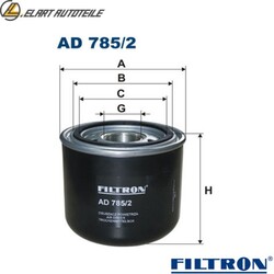 LUFTTROCKNERPATRONE DRUCKLUFTANLAGE AD 785/2 FÜR DAF 75/CF 65 LF/45/55 XF/95 PB