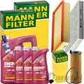 MANN INSPEKTIONSPAKET+8L MANNOL NRG 5W-30 ÖL passend für VW TOUAREG Q7 3.0 TDI