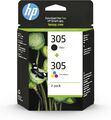 HP 305 (6ZD17AE) Original Multipack, Schwarz + Tricolor 