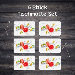 Platzset Tischdeko Tischmatte Essensunterlage  Splash Früchte Spritz