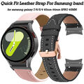 Quickfit Leder Armband für Samsung Galaxy Watch FE 7 6 40/44mm 5 Pro 6 4 Classic