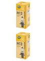 2x HELLA STANDARD H13 HALOGEN GLÜHLAMPEN 12V 60/55W P26.4T | 8GJ 008 837-121