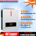 PowMr 4200W Solar Wechselrichter 24V Dual PV 90-450VDC MPPT 120A Inverter Hybrid