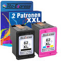 2 Patronen XXL für HP62XL OfficeJet 200 250 Mobile 5740 5744 8040 5741 5742