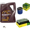 MANN Inspektionspaket 5 L MANNOL Energy Premium 5W-30 für KIA Rio III 1.4 CVVT