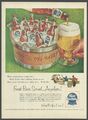 Original Reklame, 1954 - Pabst Beer, Bier, Blue Ribbon, Illustration, Eiskübel