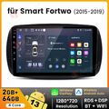 Autoradio DAB+ 64G Android 13 Carplay GPS Navi WIFI Für Smart Forfour Fortwo 453