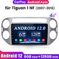 9" Android 12 Autoradio Carplay GPS Navi für VW Tiguan 1 NF Golf Plus SWC 6+128G