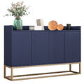 Sideboard Anrichte Buffet Kommoden mit 4 Türen Flurschrank Kücheschrank Blau