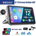 10.1" DAB+ Android 13 Autoradio 2+32G Carplay GPS 1 DIN IPS Drehbarer Bildschirm