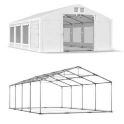 4x8m Partyzelt Moskitonetz Bierzelt Gartenzelt Festzelt Pavillon 8x4 weiß PVC SP