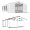 4x8m Partyzelt Moskitonetz Bierzelt Gartenzelt Festzelt Pavillon 8x4 weiß PVC SP