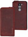 LG G2 Hülle Flip Style Echt Leder Tasche Handy Cover Etui Klapp Case in 8 Farben