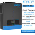 EDECOA 6.2KW Hybrid Solar Inverter 48V 6200W MPPT 120A PV 60-500VDC Battery-Free