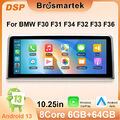 FÜR BMW F30 F31 F32 F33 F34 F36 10.25'' Android 13 Autoradio 6+64GB GPS CAR PLAY