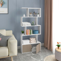 Bücherregal Regal mit 4 Ebenen Standregal Modern Büroregal für Wohnzimmer Büro