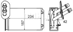 Heizung Kühlrippen gelötet AH 20 000S MAHLE für AUDI SEAT SKODA VW