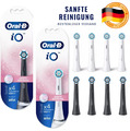 Oral-B iO Ersatzbürsten Sanfte Reinigung Aufsteckbürsten 4 Stück Schwarz/Weiß~