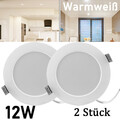 2X LED Panel Einbaustrahler 12W Spot Flach Einbauleuchten Deckenleuchte 230V 