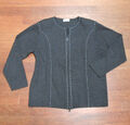 TOP! Strickjacke, grau, VIA APPIA, Merino-Wollmischung, Gr. 40