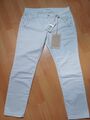 Tolle 7/8 Jeans von MAC Modell Carrie Pipe Glam weiß Gr. 42 L 28 Neu