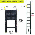 Alu Teleskopleiter Stehleiter Anlegeleiter Ausziehleiter 150kg stabil+Haken 2-6m