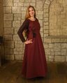 Mytholon Uma Kleid Baumwolle Bordeaux XL Larp Mittelalter Reenactment #25233