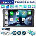 DAB+ 9'' 2DIN Android 13 Autoradio Carplay 4+64G GPS NAVI Bluetooth WIFI RDS USB