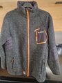 NEU! Herren Fleecejacke von Geographical Norway Gr. XL, Grau Melange mit Schwarz