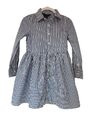 Mädchen Polo Ralph Lauren marineblau gestreiftes Shirt Kleid TOP!