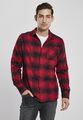 Urban Classics T-Shirt Oversized Checked Grunge Shirt Black/Red