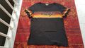 Wrangler T-Shirt T Shirt schwarz lila braun ocker orange Gr. M wie neu