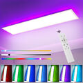 LED Deckenlampe Deckenleuchte 120x30CM Panel Ultraflach Fernbedienung Dimmbar DE