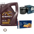 BOSCH Inspektionspaket 5 L MANNOL Energy 5W-30 für Mazda Premacy CP 2.0 TD