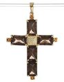 Schmuck Anhänger Kreuz Gold 585 Multi-Edelstein 10,78ct Ä104