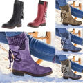 Damen Stiefel Warm Gefüttert Winter Boots Stiefeletten Schnee Schuhe Rutschfest