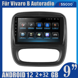 Android 12 CarPlay Autoradio GPS Navi BT RDS WIFI Für Opel Vivaro B Fiat Talento