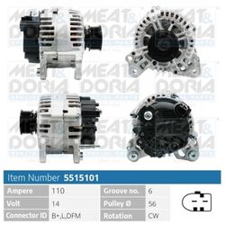 Lichtmaschine Generator Lima MEAT & DORIA 5515101 für VW CADDY 3 2KA 2KH 2CA 2CH