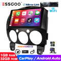 9" Android 13 32G Autoradio DAB+ Carplay GPS NAV WiFi Cam Für Mazda 2 DE 2007-13