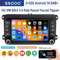 7" Android 14 Autoradio 2 Din GPS RDS Für VW Passat B5 Golf 4 Sharan Bora T4 T5