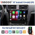 Für VW Golf VII MK7 2013-2017 Autoradio 4+64G 10" Carplay Android 13 GPS NAVI FM