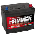 Autobatterie Hammer 12V 70Ah +Rechts Asia Starterbatterie ersetzt 72 74 75 80 Ah