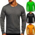 Sweatshirt Langarmshirt Pullover Rundhals Basic Sport Herren Mix BOLF Unifarben