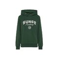 Frauen Sweatshirt mit Kapuze Sun68 Dunkelgrün F43228 Hood Logo Cotton Fl. Sun 68