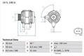 BOSCH Lichtmaschine Generator Lima 0 986 082 230 +68.81€ Pfand für VW GOLF PLUS