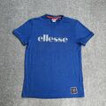 ELLESSE Herren T-Shirt Large Regular Fit Classic Logo Retro 27402 Blau