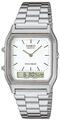 Casio Collection AQ-230A-7DMQYES Retro Armbanduhr Analog/Digital Silber