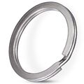 100 Schlüssel Ringe 25mm FLACH Feder Spalt Stahl Ring Anhänger Keyring Edelstahl