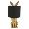 Clayre & Eef Tischlampe Hase Ostern schwarz gold edel  - Ausstellungsstück